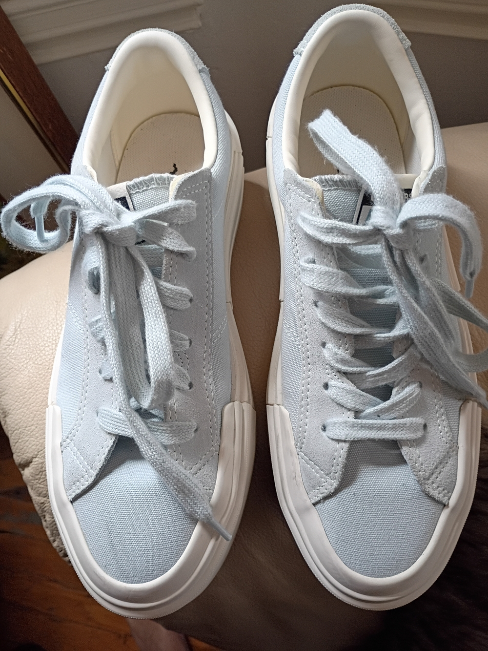 Converse Light Blue Canvas Low-Top Sneakers - Picture 3 of 8